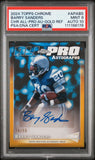 Barry Sanders 2024 Topps Chrome All-Pro Gold Refractor Auto #14/50 PSA 9 Auto 10