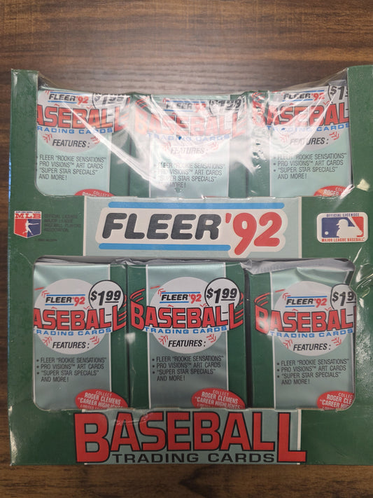 1992 Fleer Baseball Unopened Jumbo Box