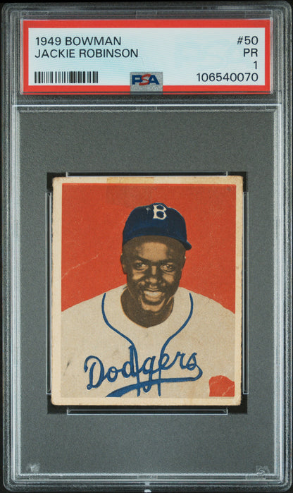 Jackie Robinson 1949 Bowman #50 PSA 1 Poor