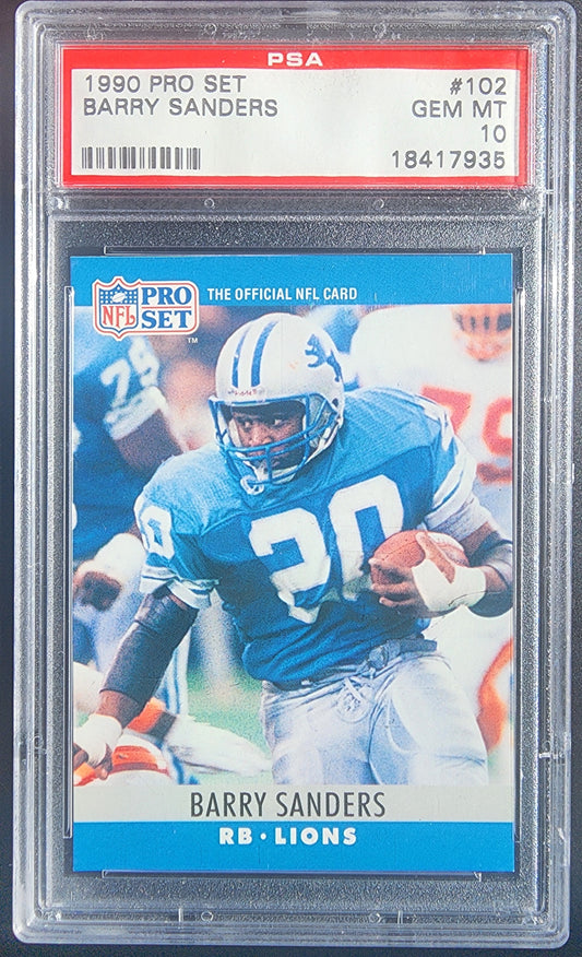 Barry Sanders 1990 Pro Set #102 PSA 10 Gem Mint