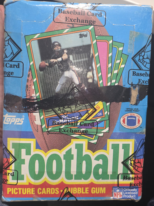 1986 Topps Football X-Out Wax Box (BBCE Wrapped)
