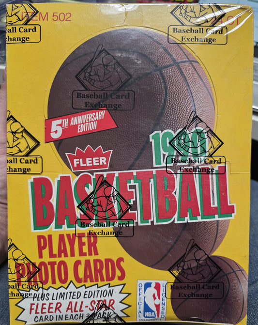 1990-91 Fleer Rack Pack Basketball Box (BBCE Wrapped)