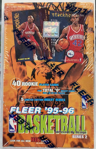 1995-96 Fleer Basketball Series 2 Box Retail Packs