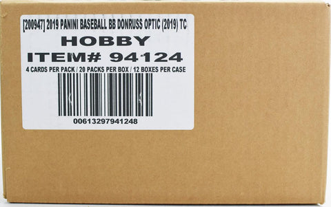 2019 Panini Donruss Optic Football 12-Box Hobby Case