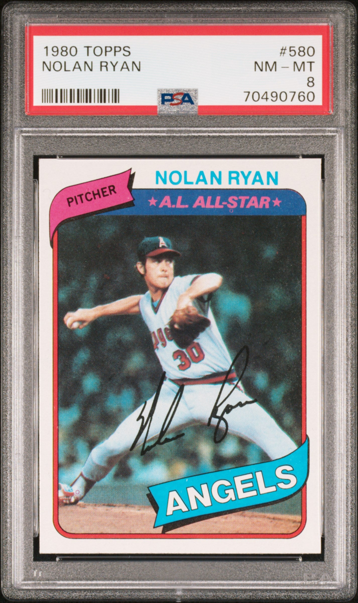 Nolan Ryan 1980 Topps #580 PSA 8 Nm-Mint
