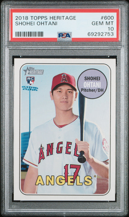 Shohei Ohtani 2018 Topps Heritage rookie #700 PSA 10 Gem Mint 2753