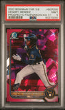 Hendry Mendez 2022 Bowman Chrome SApphire Padparadscha #1/1 PSA 9 Mint