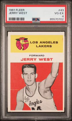 Jerry West 1961 Fleer #43 PSA 4 Vg-Ex