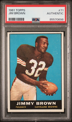 Jim Brown 1961 Topps #71 PSA Authentic