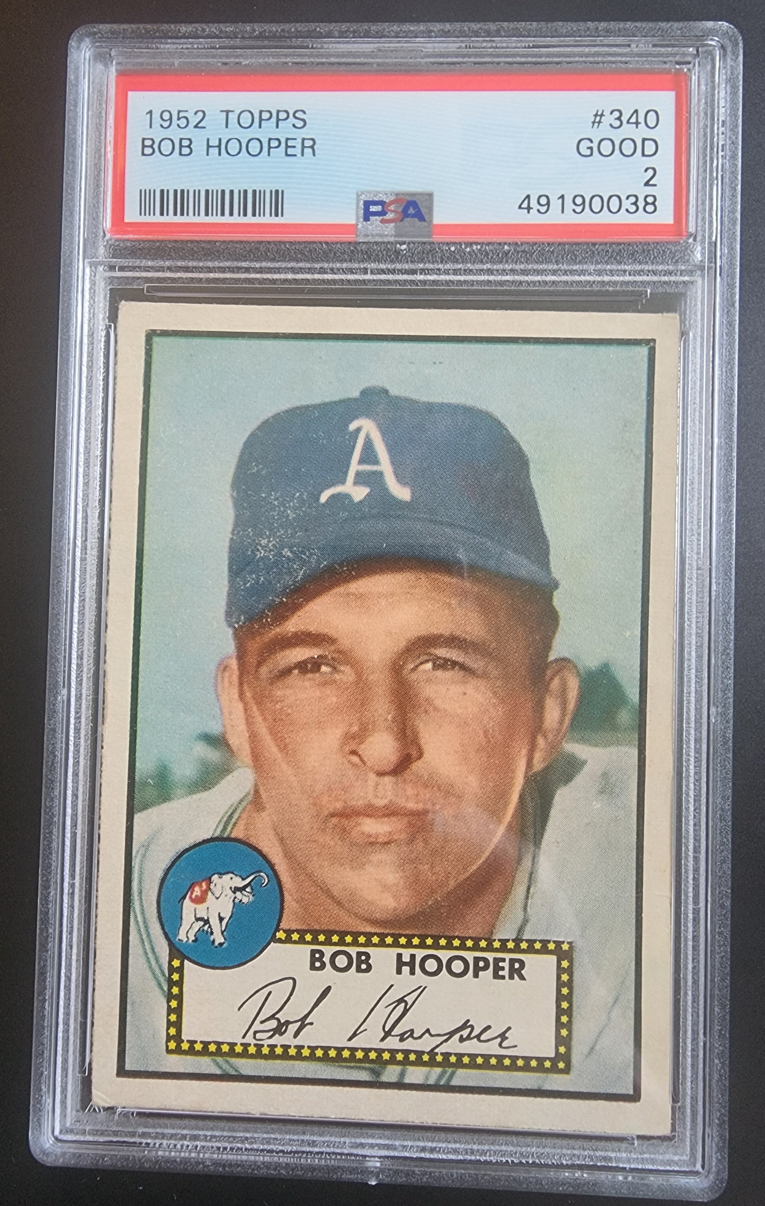 Bob Hooper 1952 Topps #340 PSA 2 – Three Stars Sportscards