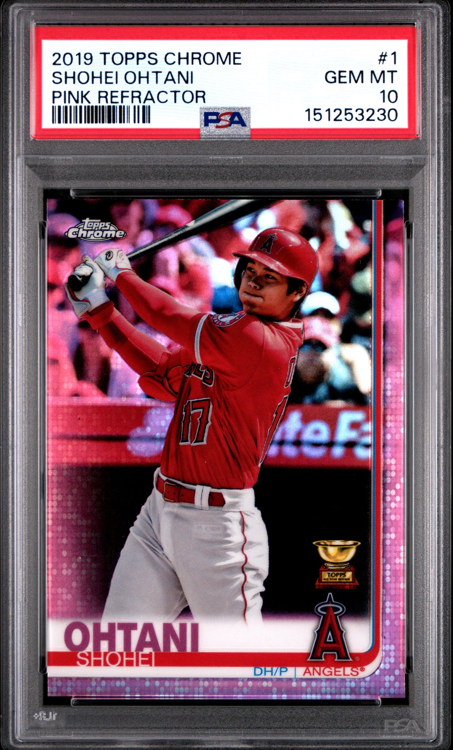 Shohei Ohtani 2019 Topps Chrome #1 Pink Refractor PSA 10 Gem Mint 3230