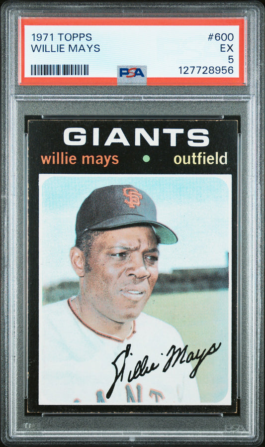 Willie Mays 1971 Topps #600 PSA 5 EX 8956
