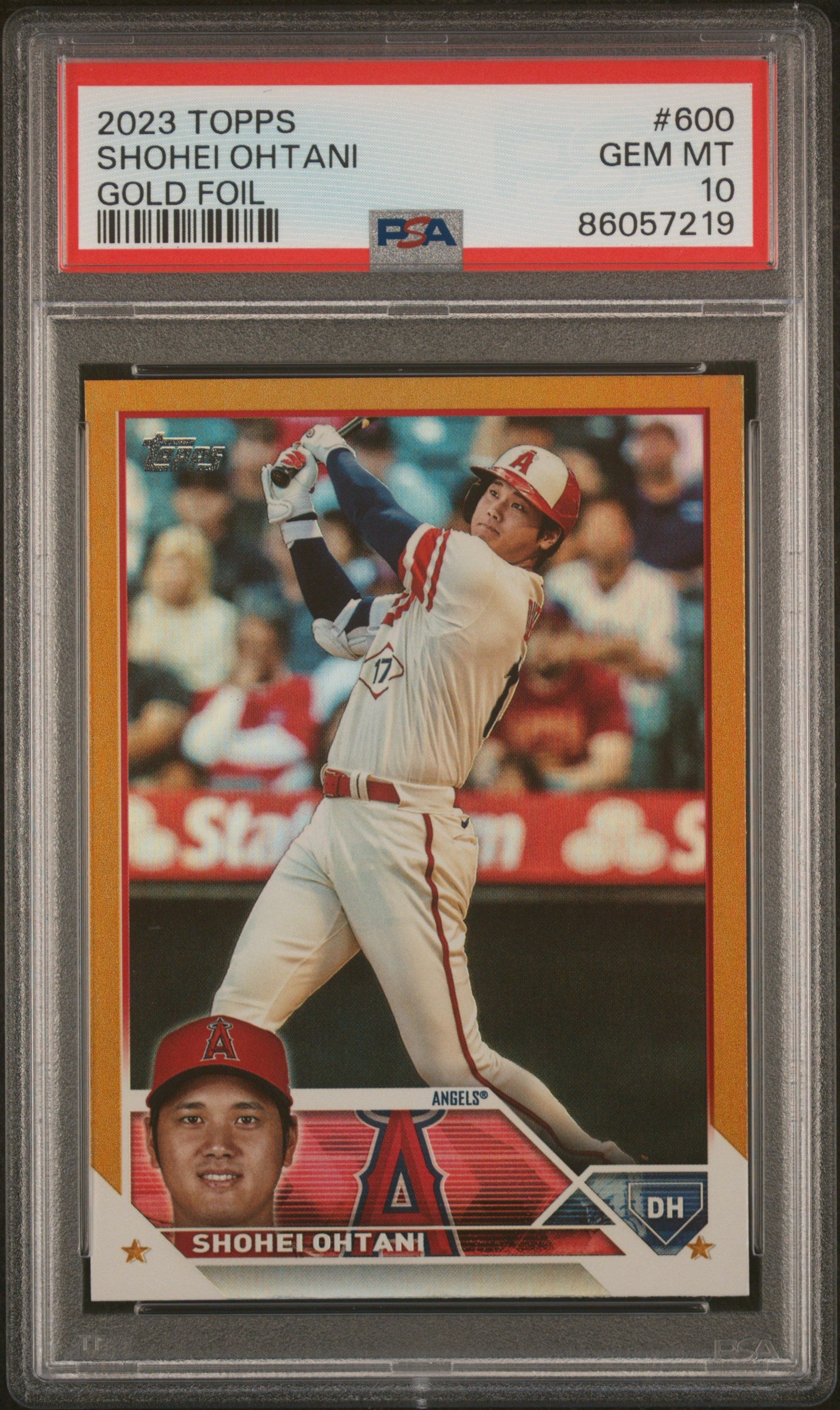 Shohei Ohtani 2023 Topps #600 Gold Foil PSA 10 Gem Mint