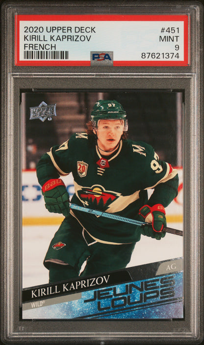 Kirill Kaprizov 2020 Upper Deck French Rookie #451 PSA 9 Mint
