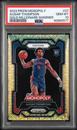 Ausar Thompson 2023 Panini Prizm Monopoly Gold Shimmer #463/500 PSA 10 Gem Mint