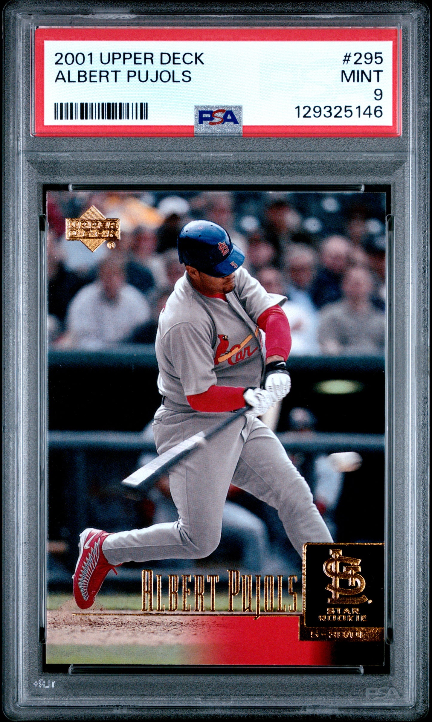 Albert Pujols 2001 Upper Deck Rookie #295 PSA 9 Mint 5146
