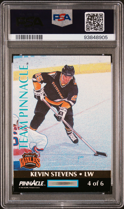 Pavel Bure + Kevin Stevens 1992 Pinnacle Team Pinnacle PSA 9 Mint