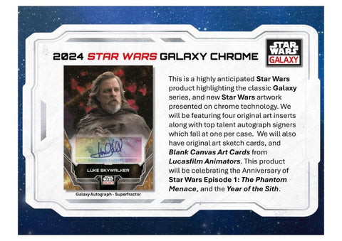 2024 Topps Star Wars Chrome Galaxy Hobby Box