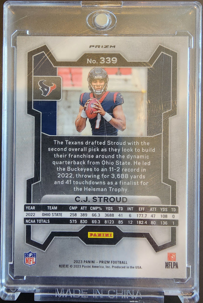 CJ Stroud 2023 Panini Prizm #339 Red White Blue Prizm RC – Three Stars ...