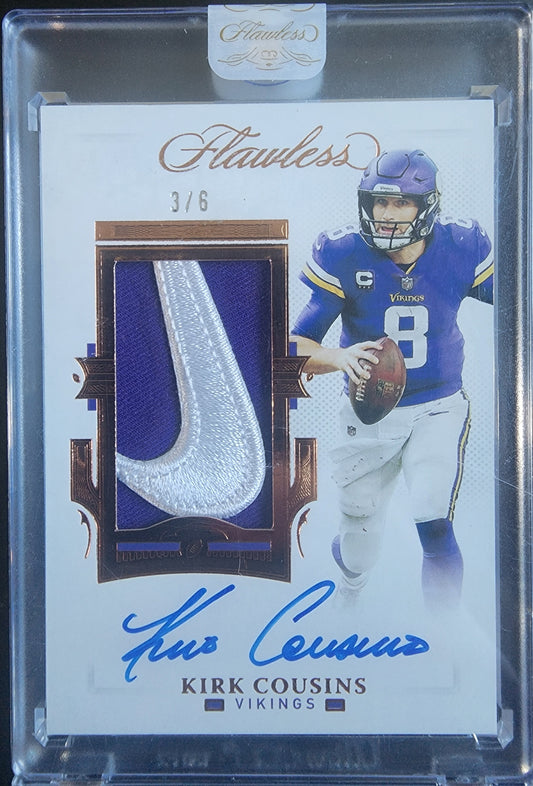 Kirk Cousins 2021 Panini Flawless Nike Swoosh Auto #3/6
