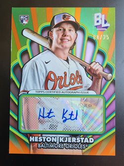 Heston Kjerstad 2024 Topps Big League Opening Act Orange Foil Auto #8/25