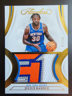 Julius Randle 2021 Panini Flawless Gold Jumbo Patch #7/10