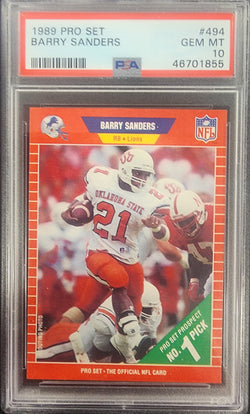 Barry Sanders 1989 Pro Set #494 RC PSA 10 Gem Mint 1855