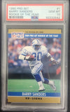 Barry Sanders 1990 Pro Set #1 ROY PSA 10 Gem Mint 2542