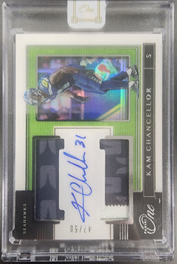 Kam Chancellor 2019 Panini One Dual Patch Auto #47/50