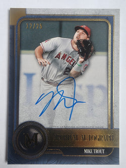 Mike Trout 2019 Topps Museum Collection Archival Auto #12/25