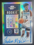 Jaden McDaniels 2020 Panini Contenders Optic #101 Rookie Auto