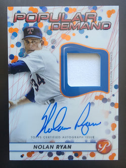 Nolan Ryan 2023 Topps Pristine Popular Demand Auto Jersey #15/25