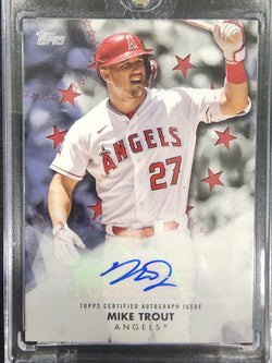 Mike Trout 2024 Topps Baseball Stars Black Auto #20/25