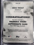 Mike Trout 2024 Topps Baseball Stars Black Auto #20/25