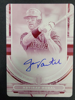 Jason Varitek 2023 Topps Tribute Magenta Pritning Plate 1/1