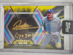 Roderick Arias 2023 Bowman Inception Silver Signings Gold Inscription Auto #1/1