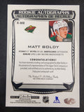 Matt Boldy 2022 Upper Deck OPC Platinum Auto