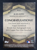 Juan Soto 2019 Topps Tier One Breakout Auto #39/100