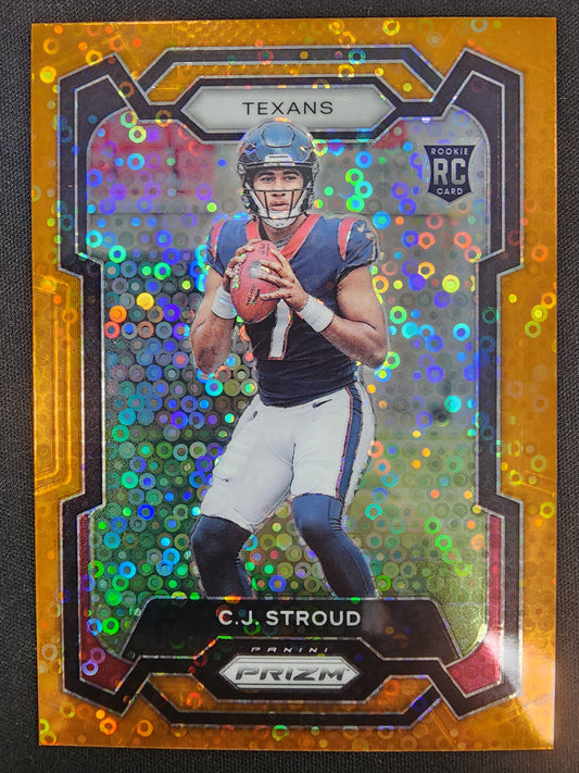 CJ Stroud 2023 Panini Prizm #339 Orange Disco Prizm