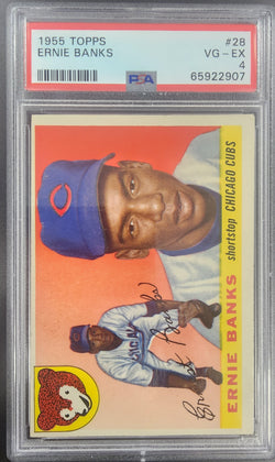 Ernie Banks 1955 Topps #28 PSA 4 VG-EX