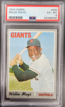 Willie Mays 1970 Topps #600 PSA 6 EX-MT