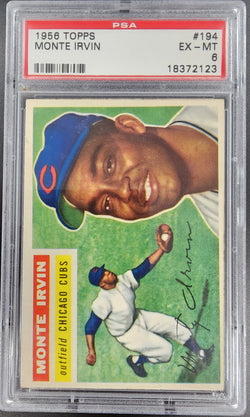 Monte Irvin 1956 Topps #194 PSA 6 EX-MINT