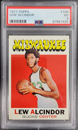 Lew Alcindor 1971 Topps #100 PSA 3 Very Good