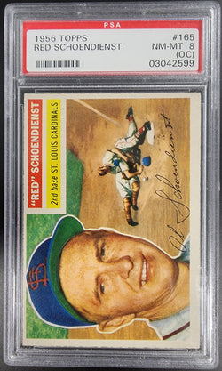 Red Schoendienst 1956 Topps #165 PSA 8OC