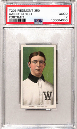 Gabby Street 1909-11 T206 Piedmont 350 PSA 2 Good