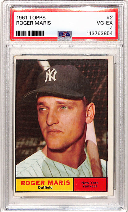 Roger Maris 1961 Topps #2 PSA 4 Vg-Ex