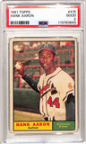 Hank Aaron 1961 Topps #415 PSA 2 Good