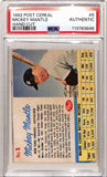 Mickey Mantle 1962 Post #5 PSA Authentic
