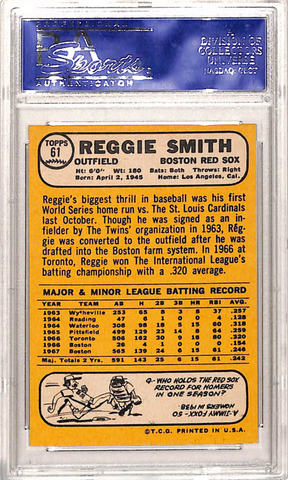 Reggie Smith 1968 Topps #61 PSA 9 Mint