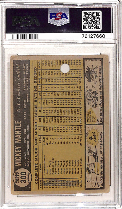 Mickey Mantle 1961 Topps #300 PSA 1 MK Poor